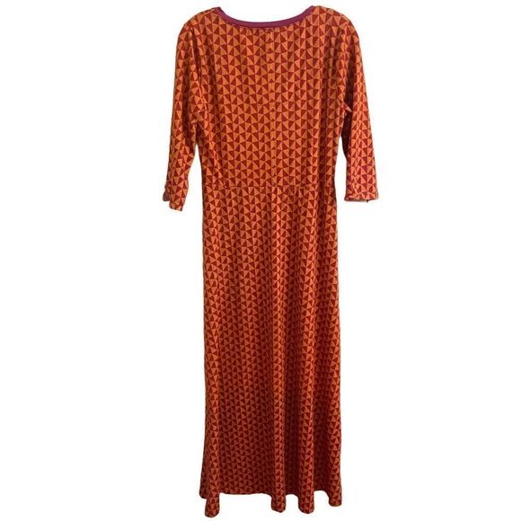 Soft Surroundings Geometric Maxi Dress Pink & Orange Small - Picture 2 of 5